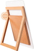Desktop Glass Whiteboard with Reversible Wood Stand, Mini Dry Erase Easel 9.5"x6.7" for Desk, Accessories Included
