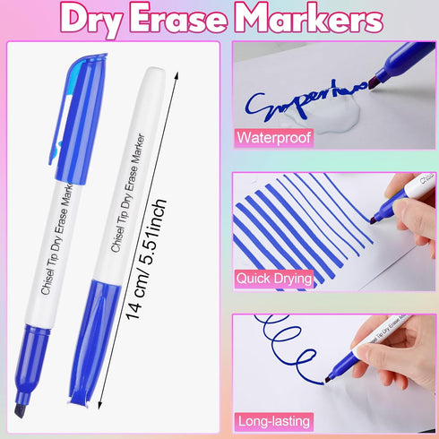 Sepamoon 240 Pack Dry Erase Markers Bulk, Low Odor Chisel Tip Whiteboard Markers for School Office