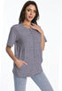 Meuponc Post Mastectomy Zip Up Shirts with Drain Pockets Surgery Recovery Must Haves Clothing Comfy Short Sleeve Shirts