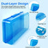 Double Layer Translucent Plastic Pencil Box,Hard Clear Pencil Case with Snap-Tight Lid for Pen, Pencils, School Office