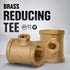 Supply Giant CSSU0120 1/2 in. x 1/4 in Reducing Tee with Female Threaded Connections, Brass Construction, Economical &