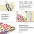Ospelelf Mini 3 Ring Binder 1 Inch, Cute Binder for 5.5" x 8.5" with 5 Tab Dividers and File Folder Labels