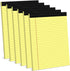 Yellow Legal Pads, 8.5 x 11 Wide Ruled Writing Pads, 6 Pads/Pack, 30 Sheets/Pad, Micro Perforated