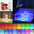 WeFoonLo Rose Diamond Table Lamp RGB Color Changing Crystal Night Light, Touch Control Bedside Lamp with USB