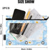 Blue Cute Daisy Binder Pencil Pouch, 3 Ring Zipper Pencil Case with Clear Window, 2 Pack for School, Office