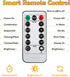L LAMPOP 200LED 8 Firecracker String Lights Starry Light Modes USB with Remote Waterproof Indoor Outdoor Decorative