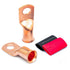 Wirefy 2/0 Gauge 3/8" Wire Lugs, Copper Cable Lugs, Battery Wire Connectors, 10 PCS Ring Terminals