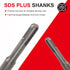 SDS-Plus Chisel Set for Rotary Hammer Drills, 3PC Masonry Concrete Drill Bit Set with Storage Case for Tile Removal