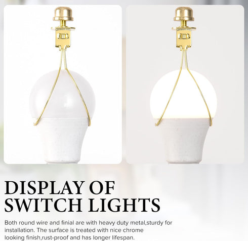 4.2" Bulb Adapte(1 (H:4.2" W2.1") GO&SO Small Clip On Lamp Holder,Lamp Shade Light Clip Pc,Gold),Lamp Finials