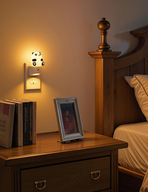 3D 3000K, 3 L LOHAS LED Night Light for Kids, Panda Night Light Plug in, Dusk to Dawn Nursery Night Lights, RGB+Soft