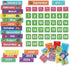 EAMAY Monthly Calendar Pocket Chart for Classroom with 71 Cards, Kids Learning Supplies for Home and Homeschool (Black)