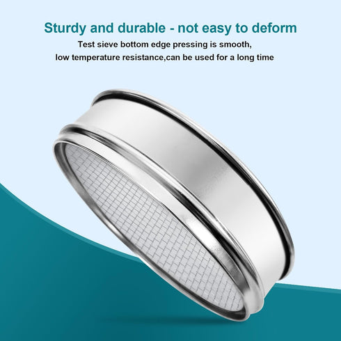 304 Stainless Steel Mesh Lab Sieve, 8 Mesh (2.5mm) Aperture, 7.9 Inch Diameter Economy Standard Test Sieves