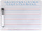 Pacon Handwriting Whiteboard Dry Erase Set, 2-Sided, Ruled/Plain, with Marker/Eraser, 9" x 12"