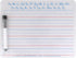 Pacon Handwriting Whiteboard Dry Erase Set, 2-Sided, Ruled/Plain, with Marker/Eraser, 9" x 12"