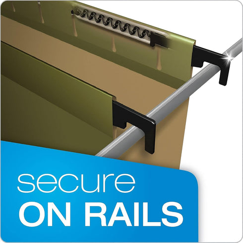 Pendaflex SureHook Reinforced Hanging File Folders, Legal Size, Standard Green, 20/BX (6153 1/5)