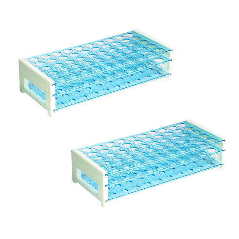 Detachable Plastic Tube Rack Set, 2pcs, 50 Holes Test Tube Holder for Tubes of Dia.=17mm, for Classroom, Lab, TTRP50A2