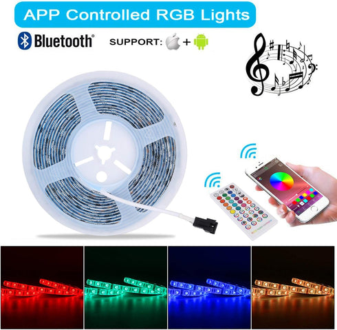 40 ALED LIGHT Bluetooth String Light Controller with Keys IR Remote Control for RGB LED Strip Lights, Compatible
