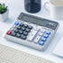 M&G Desktop Calculator, 12 Digits Extra Large LCD Display, Dual Solar Power and Battery, Basic Financial Calculator
