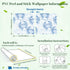 Kanworse 24"x118" Peel and Stick Wallpaper Blue Crab Watercolor Soft Waves Delicate Details Contact Paper Removable