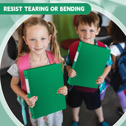 Henoyso 16 Pcs 1/2 Inch Green 3 Ring Plastic Binder, Flexible Binders for School Office
