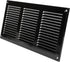 Vent Systems 12'' x 6'' Inch Black Air Vent Cover, Metal Air Return Grill with Built-in Pest Guard Screen