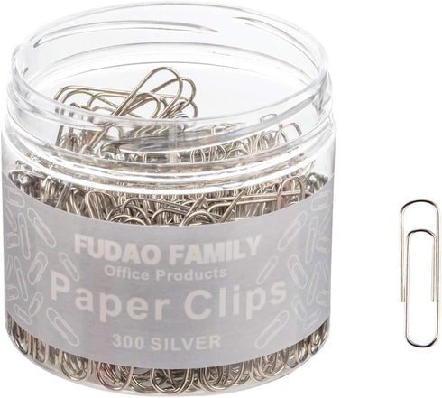 Small Paper Clips, 1.1 Inch, 300 pcs Silver Paperclips