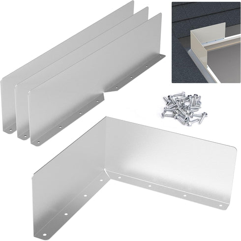 4 Pcs Gutter Valley Splash Guards, Rain Gutter Valley Roofing Gutter Guards for House Shingle Roofs