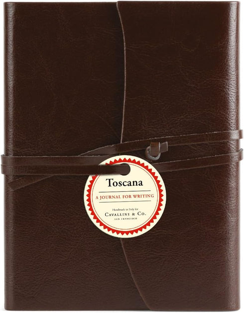 Cavallini Toscana Journals: Brown 5 x 7 Hardbound Leather