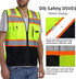 High Visibility Mesh Vest with Pockets and Zipper, ANSI Class 2, Made with 3M Reflective Tape, Yellow and Black