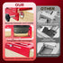 deceptia 2.5" 5" 1/4" 5/8" Door Hinge Jig, Aluminum Alloy Door Hinge Router Jig with Scale, Adjustable Mortise Template