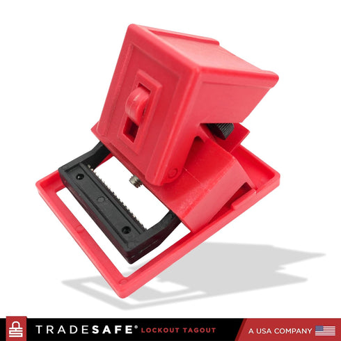 TRADESAFE Circuit Breaker Lockout Device, 3 Pack, OSHA Compliant, 480/600 Volt Clamp-on Breaker Lock Out Device