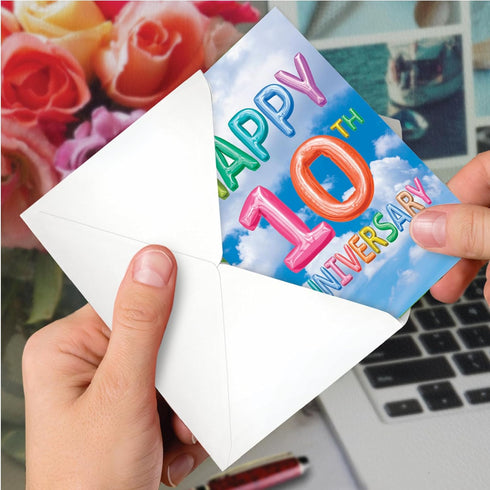 The Best Card Company - 1 Milestone Anniversary Congratulations Notecard with Envelope for Men, Women