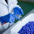 200PCS 2ml HPLC Autosampler Vial Caps, 9mm Blue 9-425 Ribbed Screw Caps with Red PTFE & White Silicone Liner, Pre-Slit.