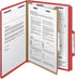 Smead Pressboard Classification File Folder - 1 Divider, 2" Expansion, Letter Size, Bright Red, 10 per Box (13731)