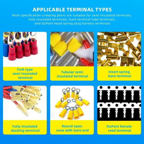 SN-58B Crimping Tool, Ratcheting Wire Crimper for 0.25-1.5MM 24-16AWG Dupont, TE, JST, Molex Terminal