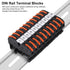 30PCS 3pcs 3pcs 30pcs 28-12AWG DIN Rail Terminal Blocks Kit, Universal Compact Wire Wiring Connector with Marker Strip