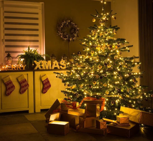 150Lights 31.9ft Bulb Set LAMPHOME Super-Bright Extendable Yellow Christmas Lights Decoration UL Certified Mini String