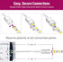 EMITEVER LED Strip Light Connector, 3 Packs, Tape Light Extension Connector for 8mm Width LED Strips
