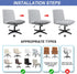 Ouxeer Armless Criss Cross Office Desk Chair Cover, Elastic Criss Cross Office Desk Slipcovers, Accent Mid Back Wide