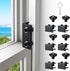 Sliding Window Locks (6 Pack), Adjustable Aluminum Window Stoppers for Up and Down Windows