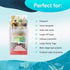 Pack 100 Fushing of Clear Plastic Vertical Badge Holders, Name Tag Holders, Card Holders (XXL)