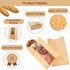 45 Pack 14x8.3x3.5in 45 Large Bread Bags for Homemade Bread, Kraft Paper Bakery Bread Bags with Clear Window and Tin