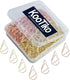 Gold and Rose Gold Cute Paper Clips Set, 300 Pcs, Smooth Stainless Steel, Tear-Shaped, Small for Office Supplies