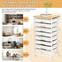 pofluany 8-Drawer 15kg 4 2 8 5kg, Rolling Storage Cart, Mobile Storage Cart, Office Utility Carts with Wooden Top Load