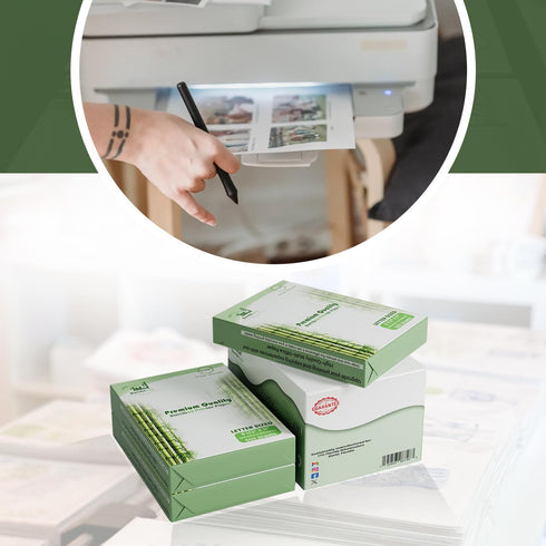 Bamboo Printer Paper - 8 1/2” x 11”- 20LB Multipurpose White Paper, 3 Reams (1,500 Sheets)