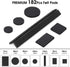 Yelanon Felt Furniture Pads -182 Pcs Furniture Pads Self Adhesive, Cuttable Felt Chair Pads, Anti Scratch Floor Protectors for Furniture Feet Chair Legs, Felt Pads for Hardwoods Floors, Black