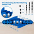 74 PCS Handheld Dowel Jig Kit, 2 in 1 Center Scriber Line Doweling Hole Jig for Woodworking