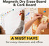 Besso Vision Board 2024: Dry Erase Cork Board Combo Set - 20" x 28" Magnetic White Board and Cork Bulletin Combination