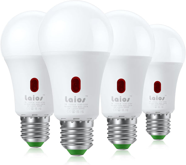 Laios Dusk to Dawn Sensor E26 Light Bulb, 7W LED Outdoor Photocell Lighting