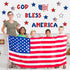 Whaline 60Pcs 4th of July Bulletin Board Decorations, God Bless America Patriotic Cut-Outs for School Decor